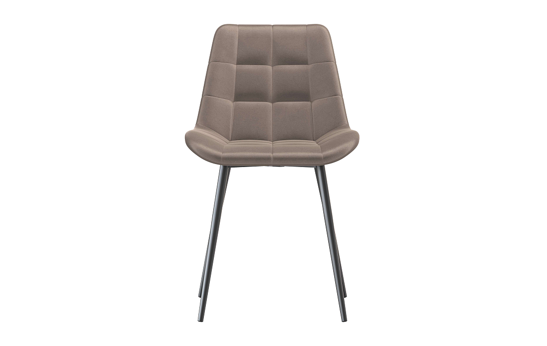 Кварта К / стул велюр конфетти мокко/Цвет металл черный